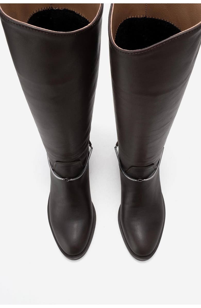 Forever & Always Shoes Ansel Leather Riding Boot, Alternate, color, Brown