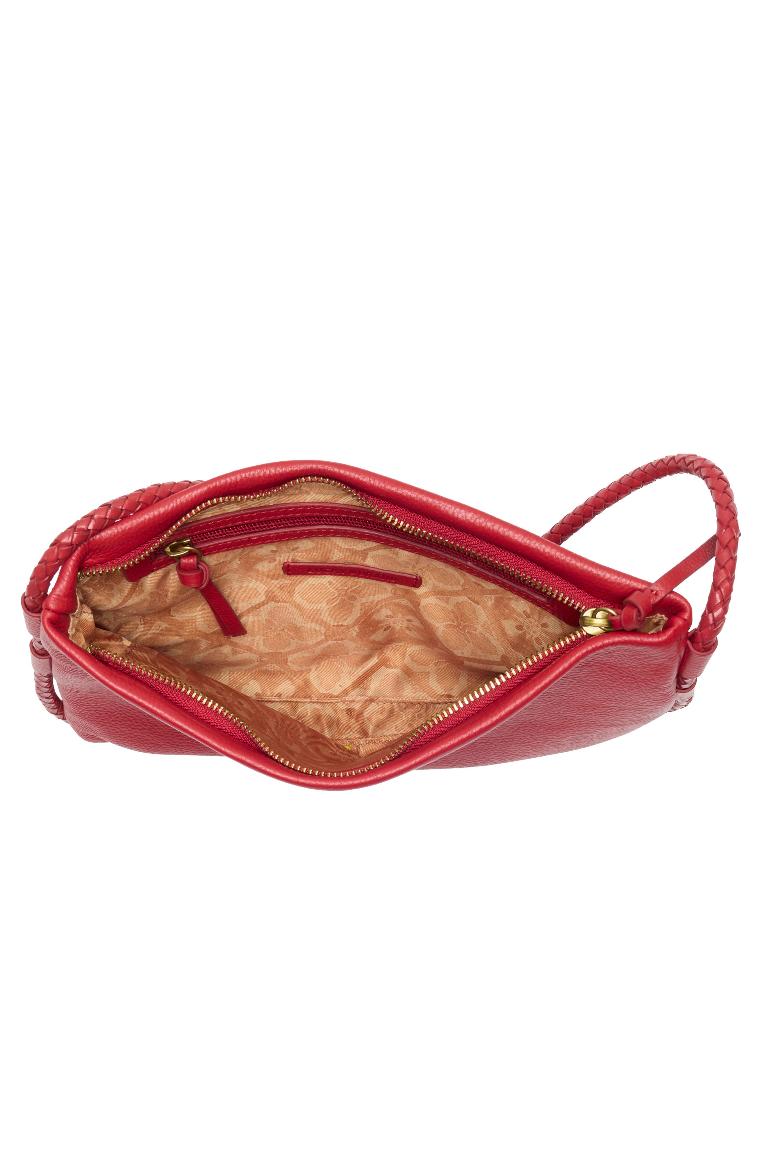 Zila Leather Crossbody Bag, Alternate, color, SALSA