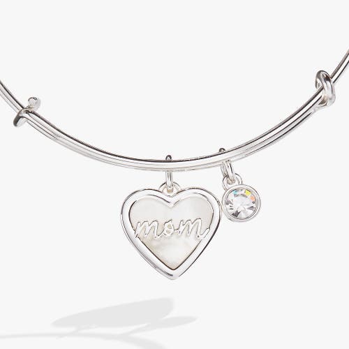 Alex And Ani Mom Bangle Bracelet In Silver
