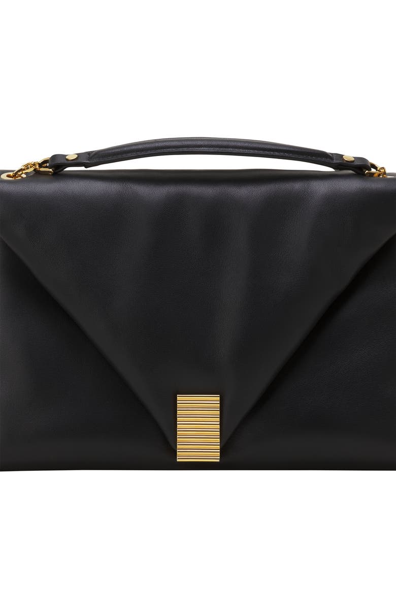 Lanvin Concerto Arpège Soft Leather Bag, Alternate, color, Black