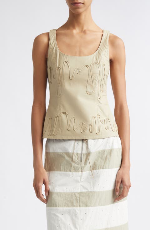 Fil Leather Top