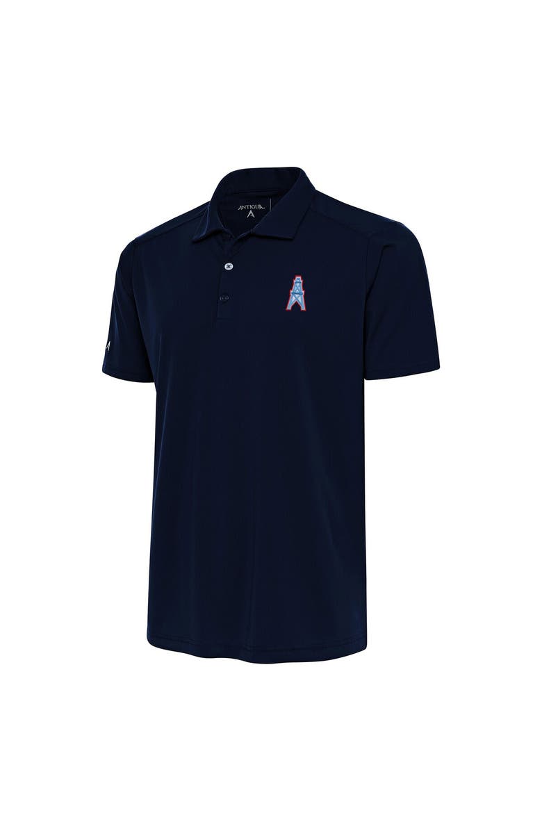 ANTIGUA Men's Antigua Houston Oilers Team Logo Throwback Tribute Polo, Main, color, Navy