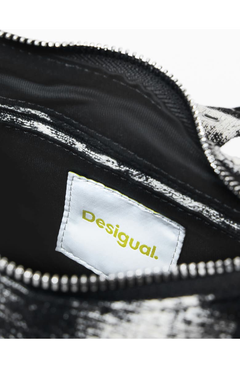 Desigual Logo Belt Detail Shoulder Bag, Alternate, color, Light Gray