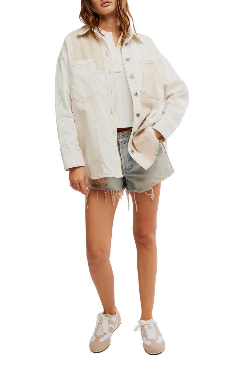 Free People Mountain Roads Shirt Jacket, Alternate, color, Mixed