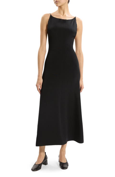 Embroidered Detail Midi Dress