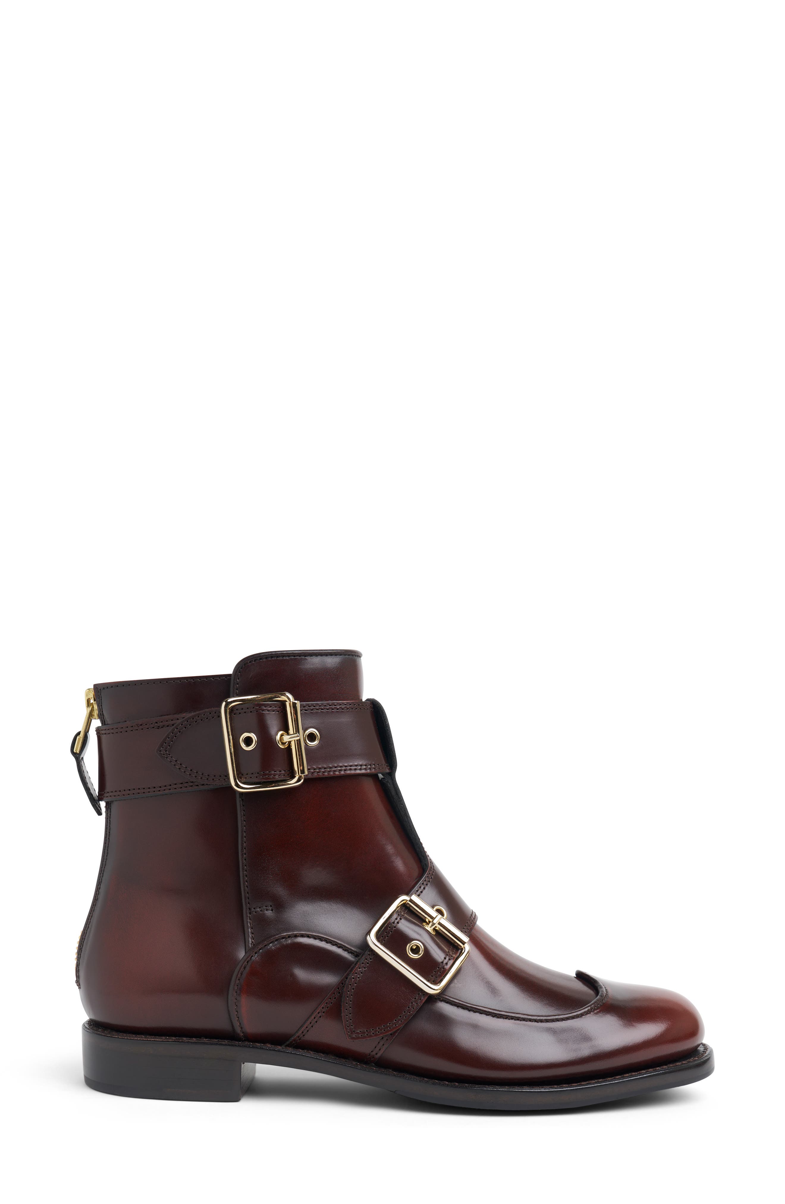 The Office of Angela Scott Ms. Ripley Buckle Bootie, Alternate, color, Mahogany