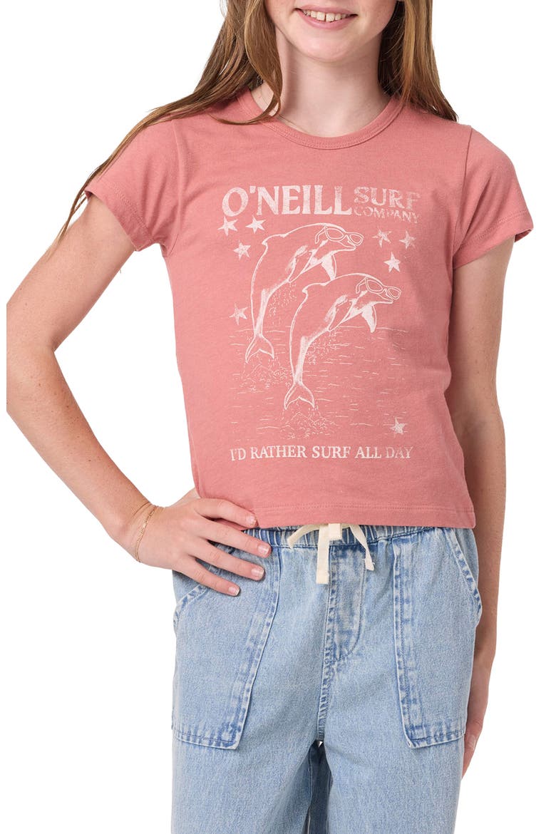 Kids' Willa Cotton Graphic T-Shirt, Alternate, color, CANYON ROSE