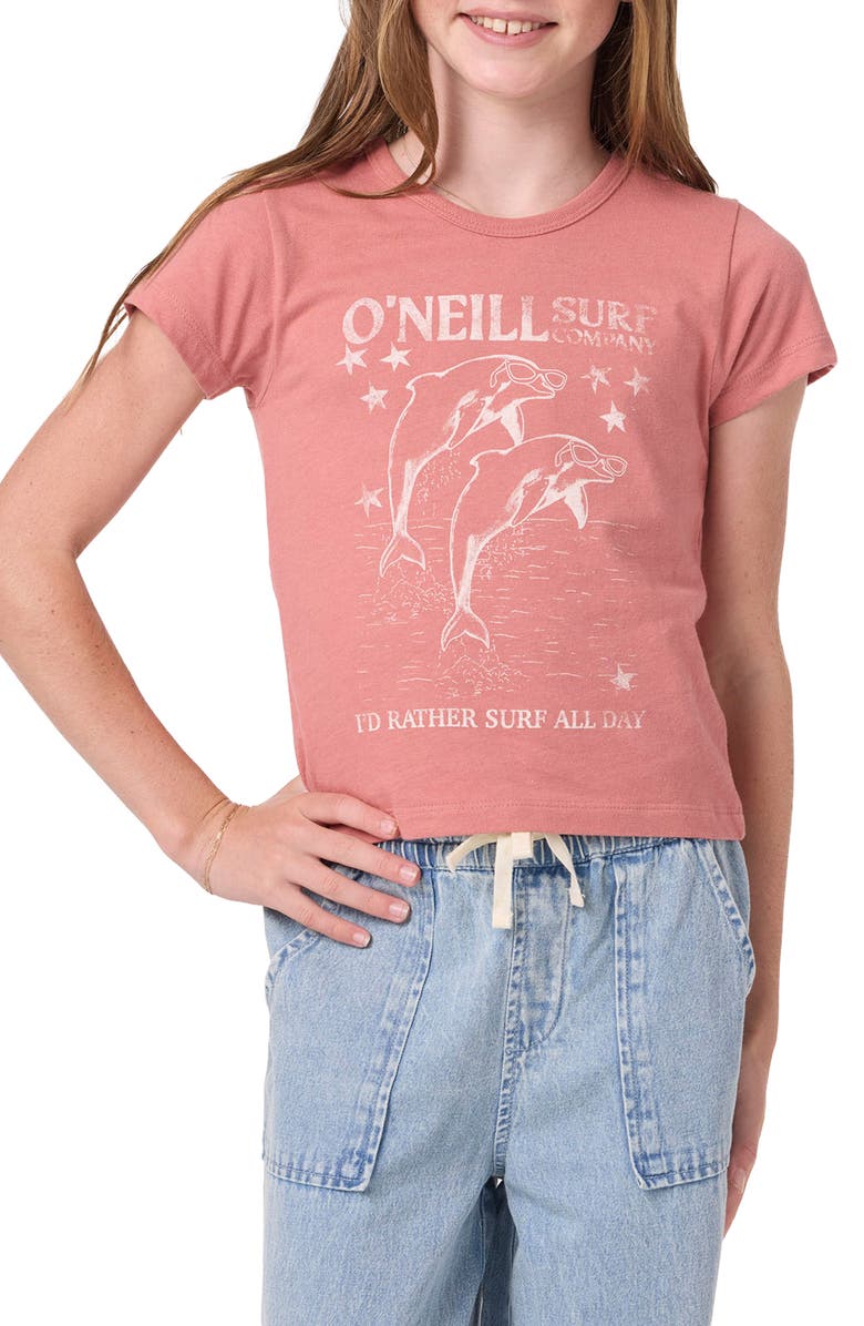 O
Neill Kids
 Willa Cotton Graphic T-Shirt, Alternate, color, Canyon Rose
