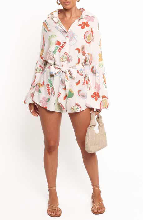 Petal & Pup Jilla Mixed Print Long Sleeve Romper