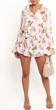Petal & Pup Jilla Mixed Print Long Sleeve Romper