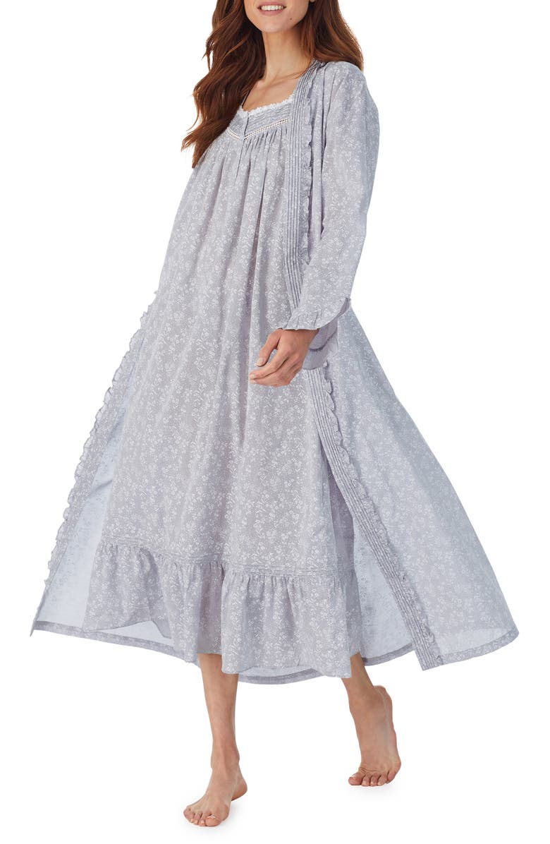 Eileen West Ballet Floral Print Cotton Nightgown, Alternate, color, 