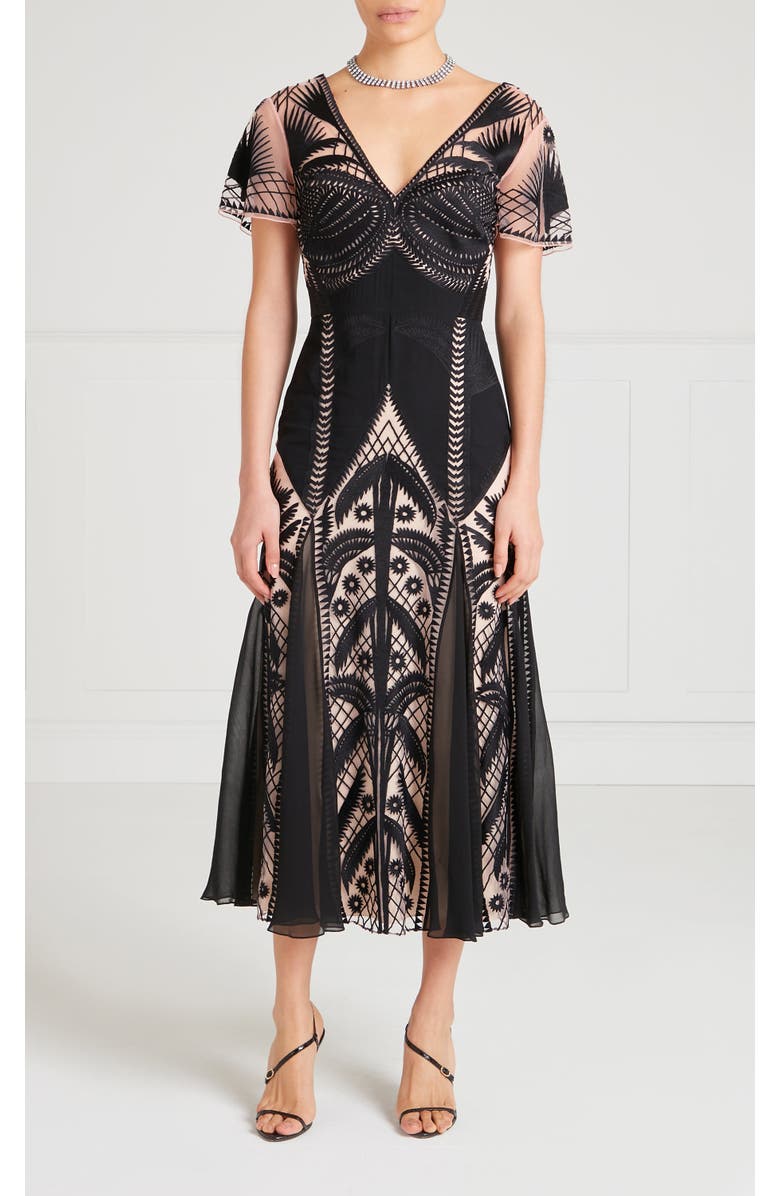 Temperley London Giselle Dress, Main, color, Black