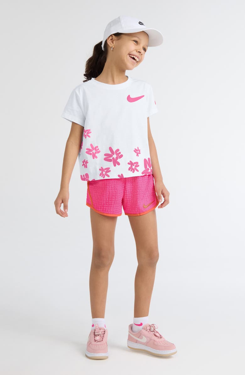 Nike Kids' Swoosh Logo Graphic T-Shirt & Shorts Set, Alternate, color, Pink Glow