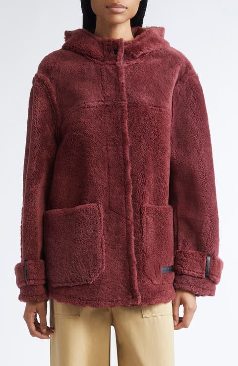 Genuine Shearling Hooded Jacket
