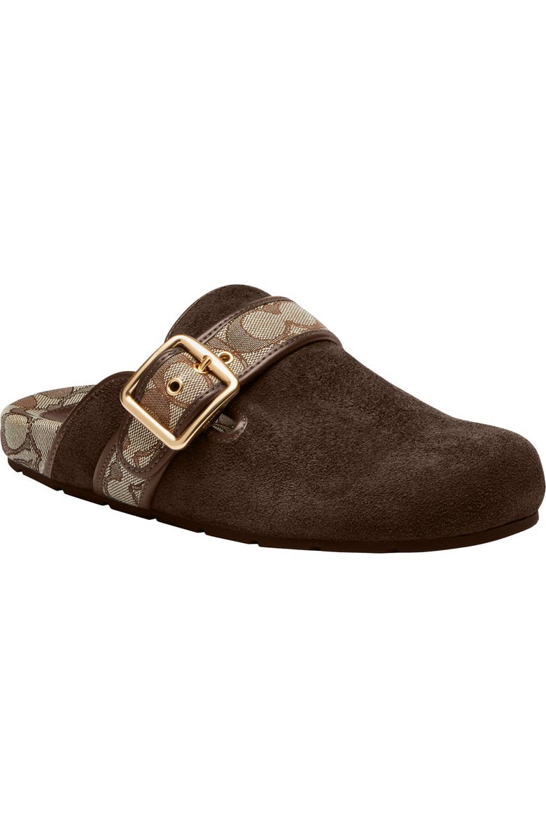 COACH Archival Buckle Mule, Main, color, Oak/ Chocolate