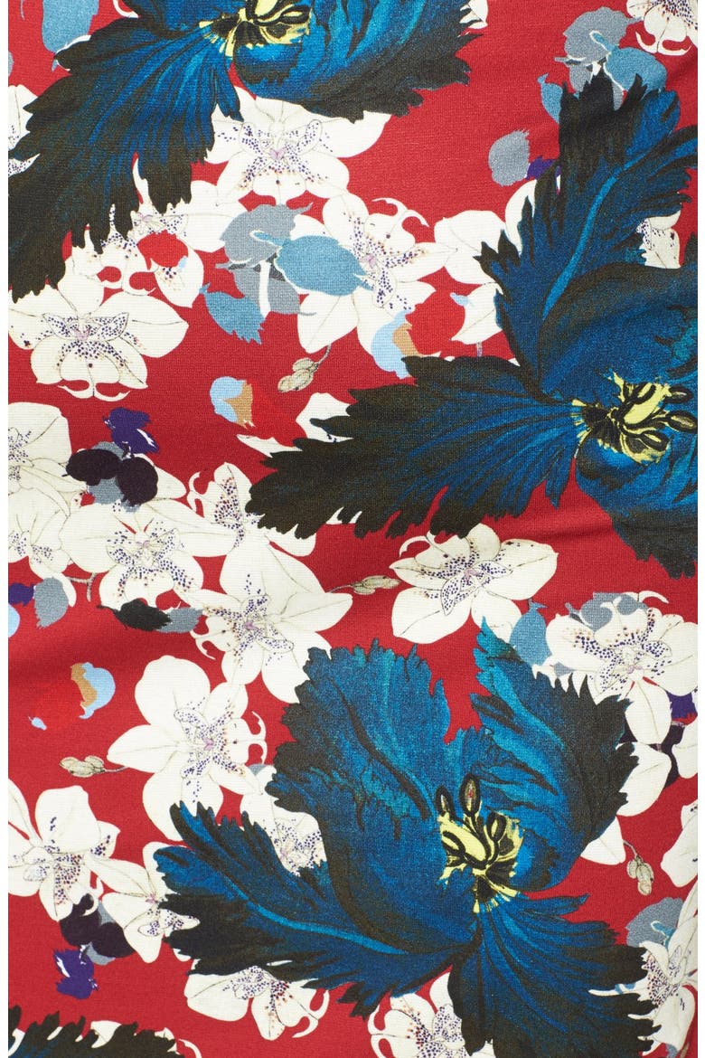 'Ohana' Print Ponte Jersey Dress, Alternate, color, RED/ MULTI
