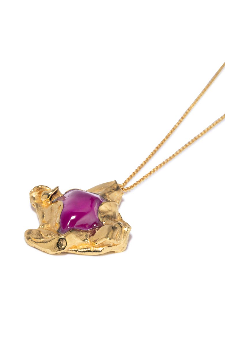 COMPLETEDWORKS Resin Pendant Necklace, Alternate, color, Pink