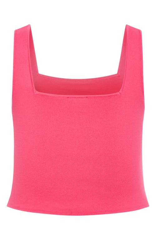 City Chic Lane Knit Tank In Pink