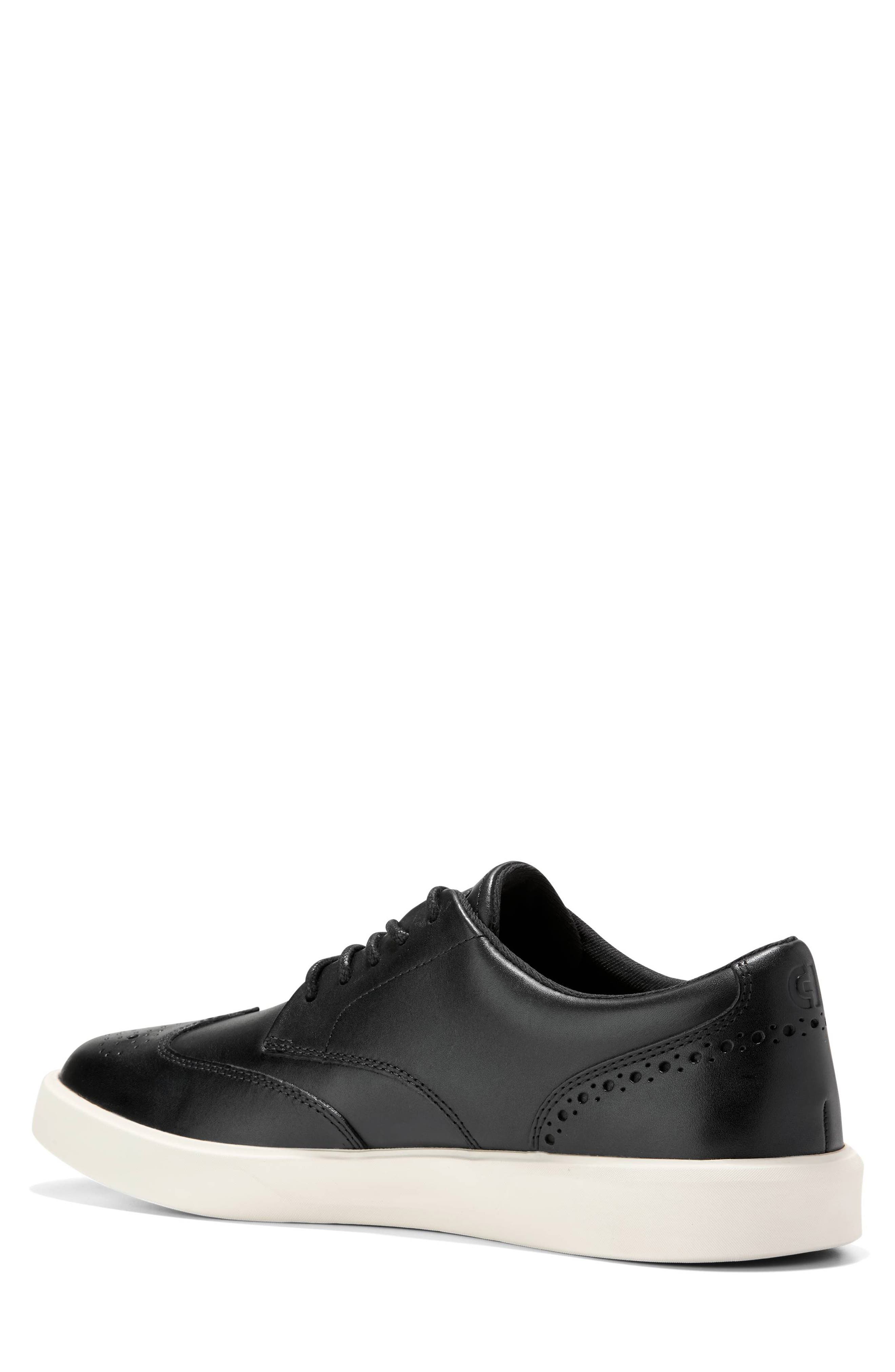Cole Haan Grand Daily Wingtip Sneaker, Alternate, color, Black / Ivory