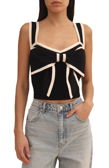 Avec Les Filles Bow Tipped Camisole