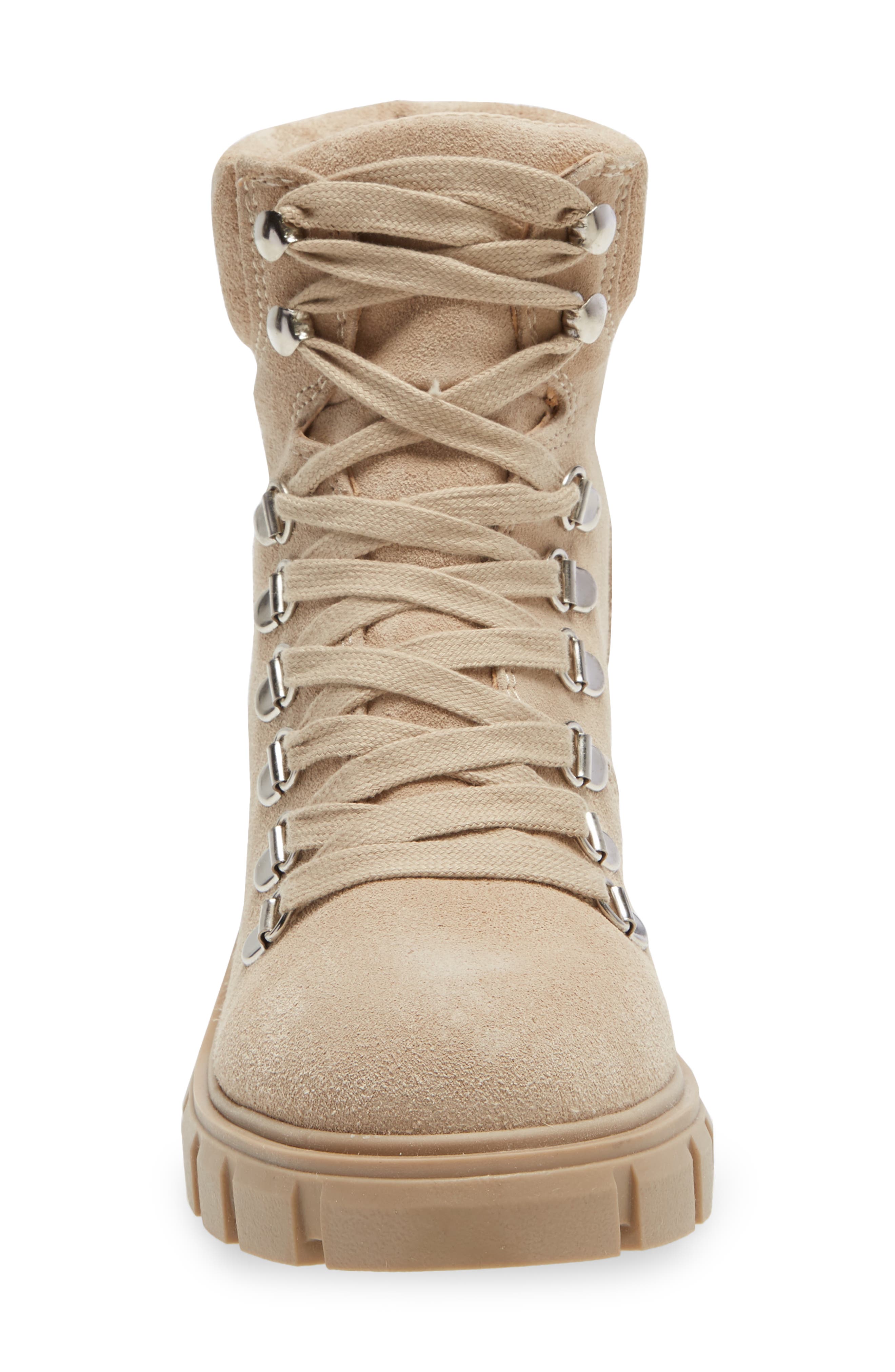 Hint Lace-Up Boot, Alternate, color, SAND SUEDE