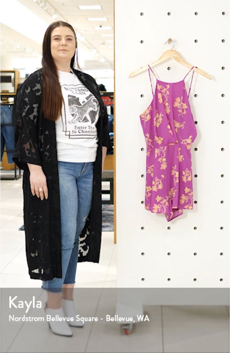 Floral Tie Back Romper, sales video thumbnail