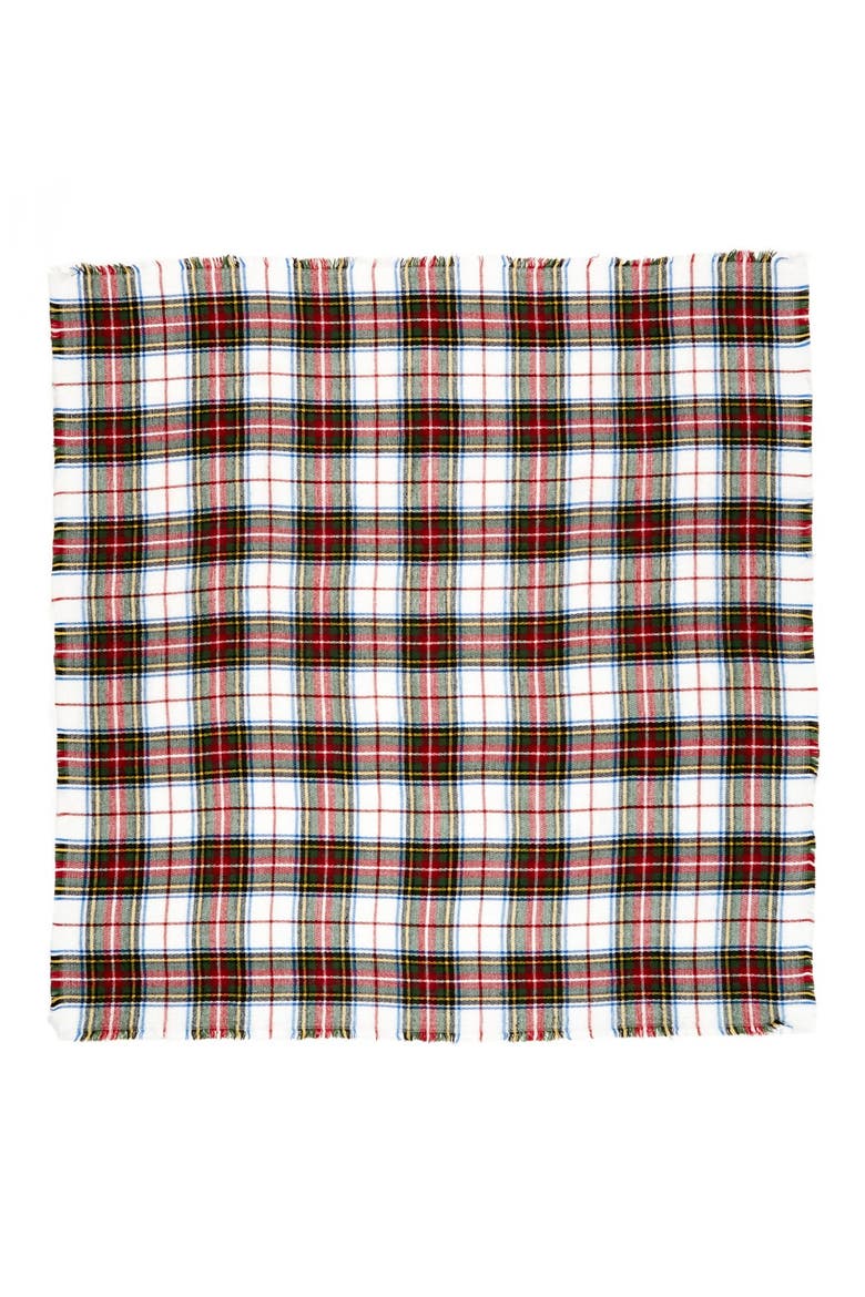 Heritage Plaid Square Scarf, Alternate, color, IVORY MULTI