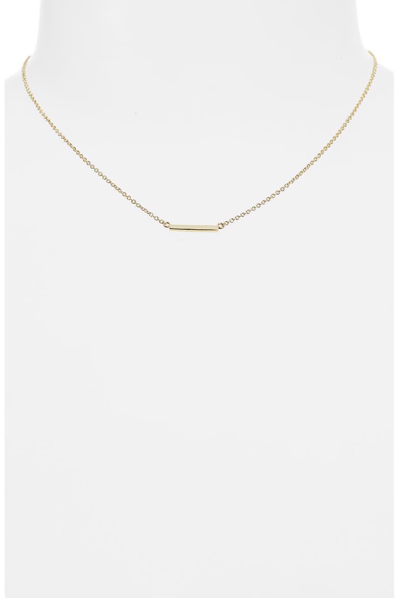 Delicate Collection Demi-Fine Bar Necklace, Alternate, color, VERMEIL