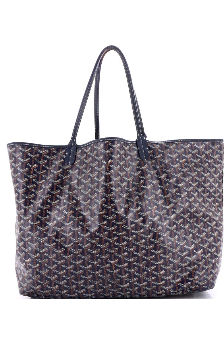 Pre-Owned Goyard Saint Louis Tote Coated Canvas GM, Main, color, Blue