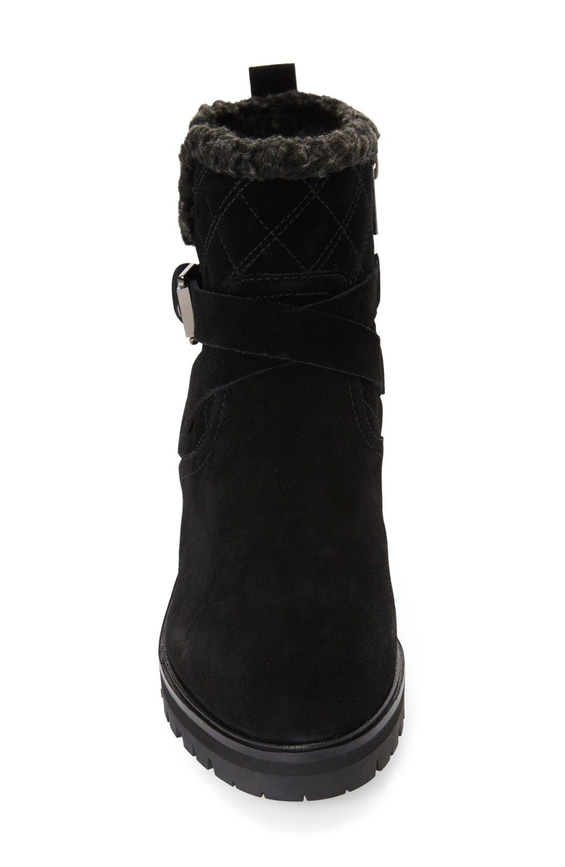 'Nasha' Ankle Boot (Women), Alternate, color, BLACK SUEDE
