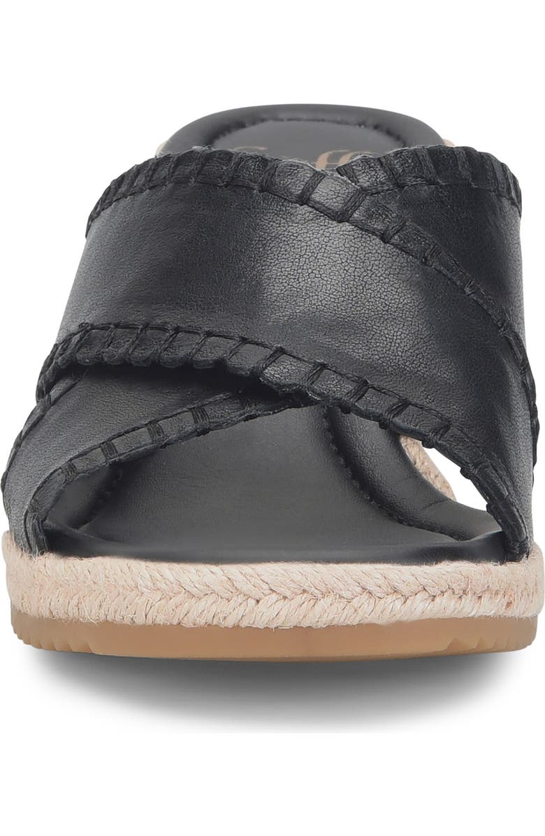 Söfft Indie Espadrille Platform Wedge Slide Sandal, Alternate, color, Black