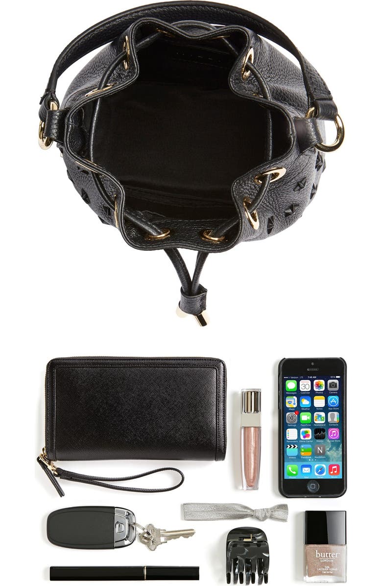 Milly Small Leather Bucket Bag, Alternate, color,