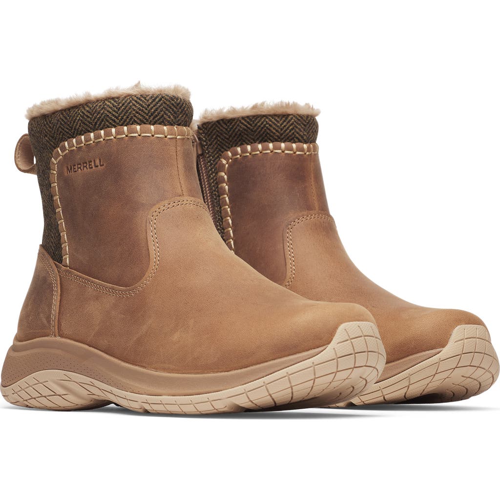 Merrell Encore Ice 5 Faux Fur Trim Bootie In Brown