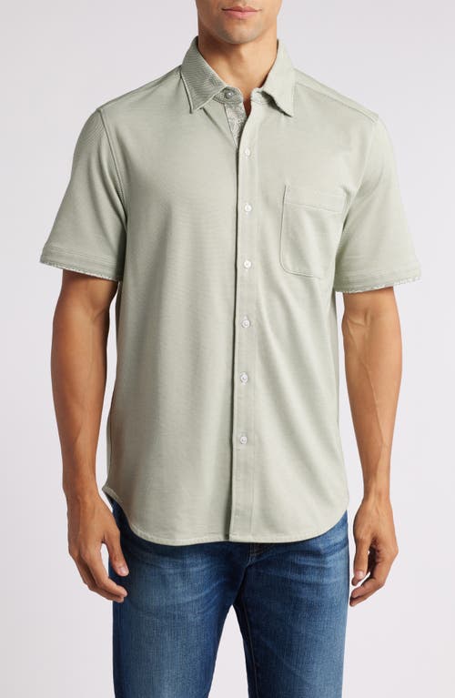 Tommy Bahama San Lucio Shores Soirée Solid Button-Up Shirt in Dark Fern 