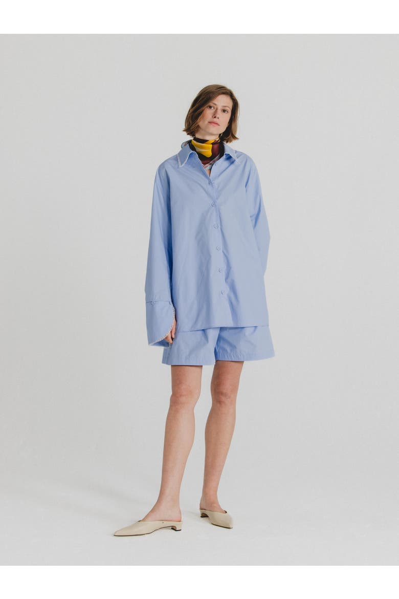 Poplin Shorts, Alternate, color, Sky Blue