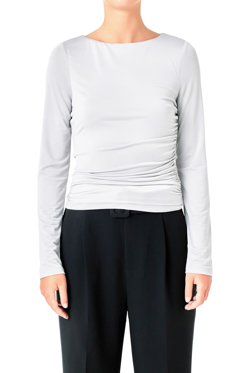 Endless Rose Ruched Top, Alternate, color, Silver Taupe