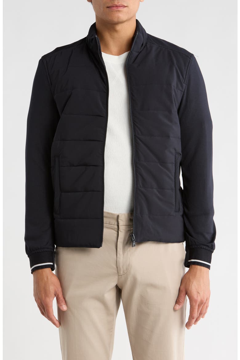 Channel Quilted Jacket, Main, color, NAVY