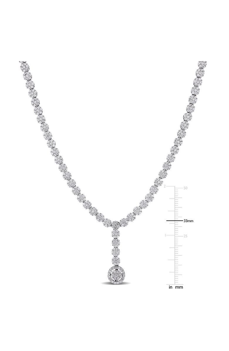 Julianna B. Cubic Zirconia Lariat Tennis Necklace, Alternate, color, Sterling Silver