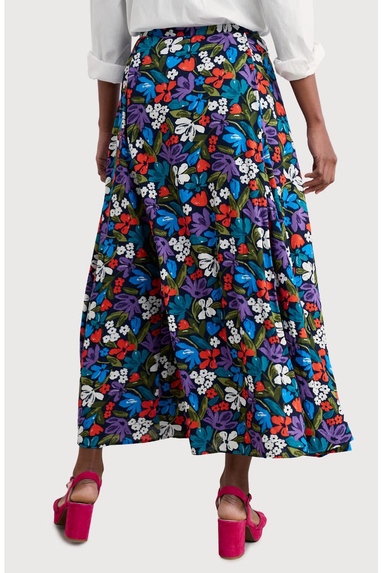 Lethlean Floral Pleated Maxi Skirt, Alternate, color, CRAYON FLORAL MARITIME