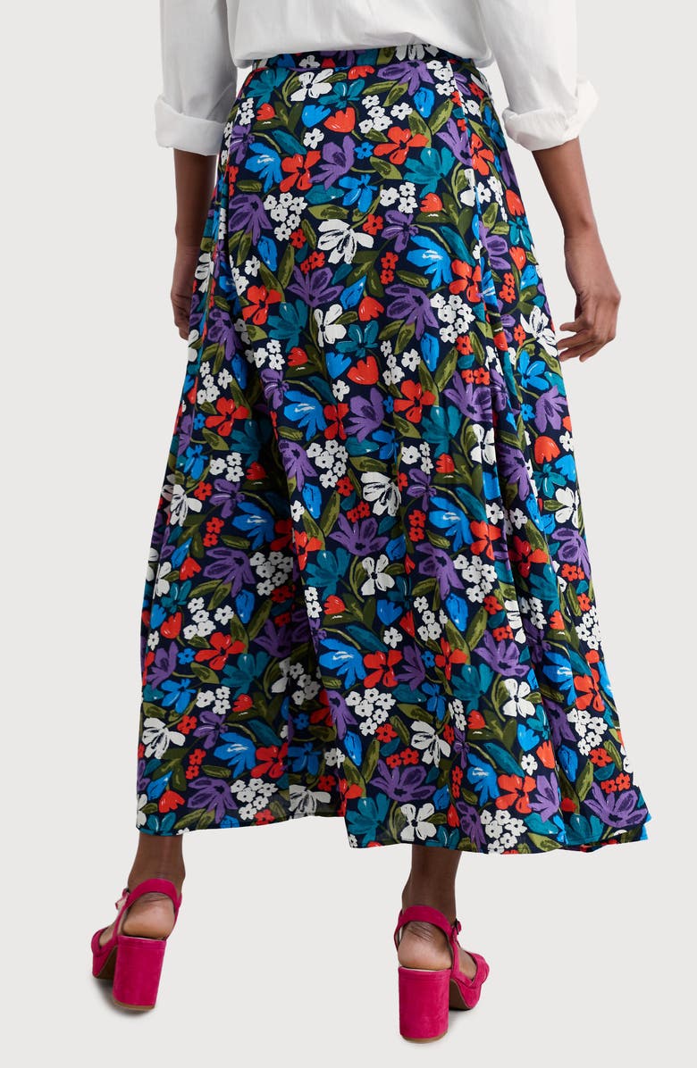 Seasalt Cornwall Lethlean Floral Pleated Maxi Skirt, Alternate, color, Crayon Floral Maritime