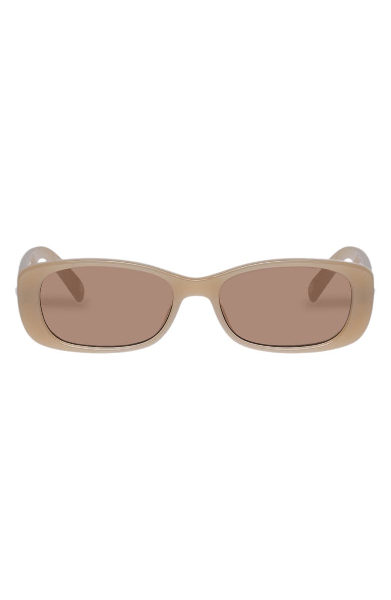 Le Specs Unreal 52mm Rectangular Sunglasses, Main, color, Latte