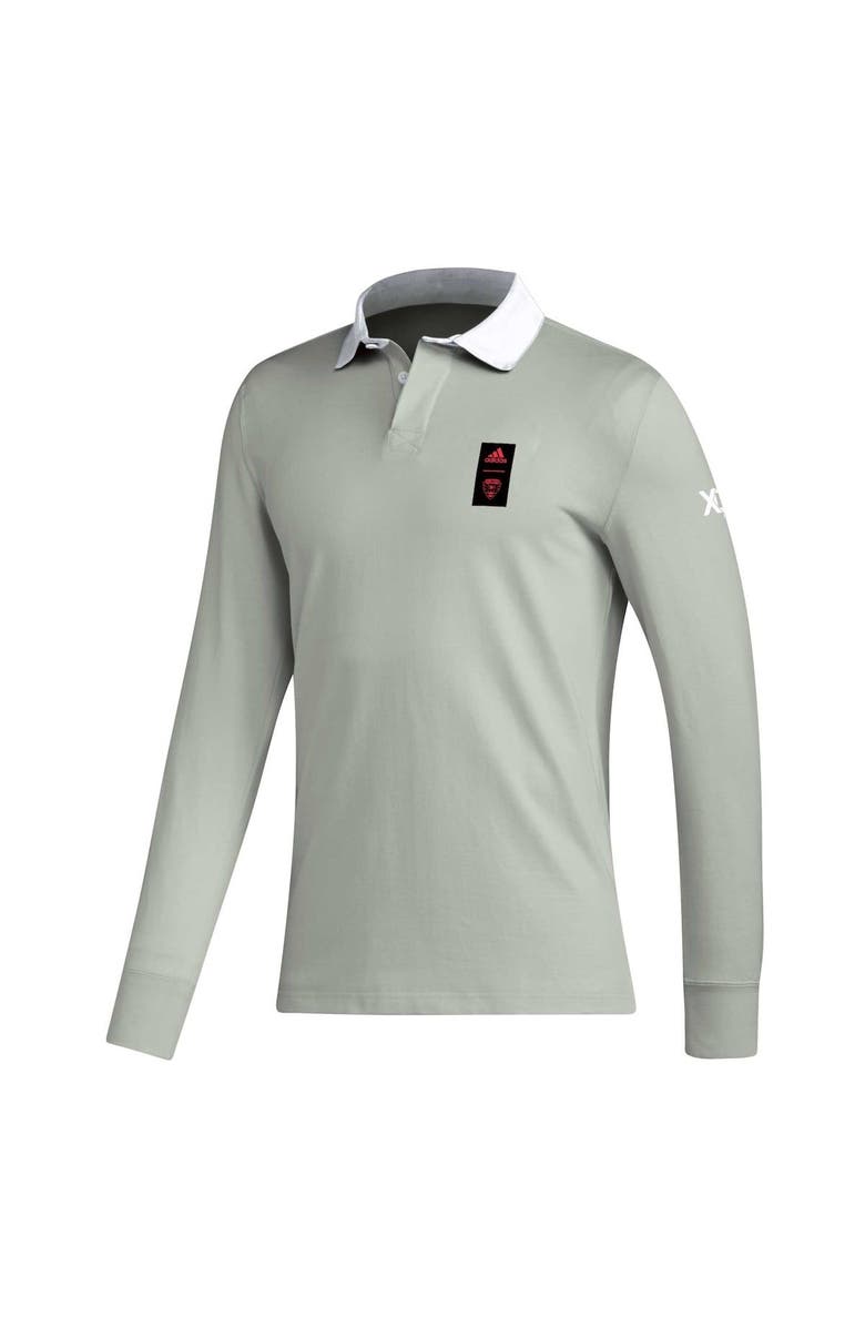 adidas Men's adidas 2023 Player Gray D.C. United Travel Long Sleeve Polo, Alternate, color, Gray