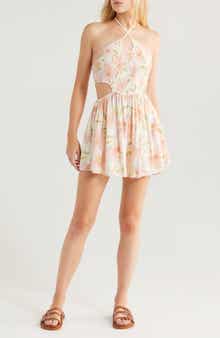 Billabong So Golden Smocked Halter Romper