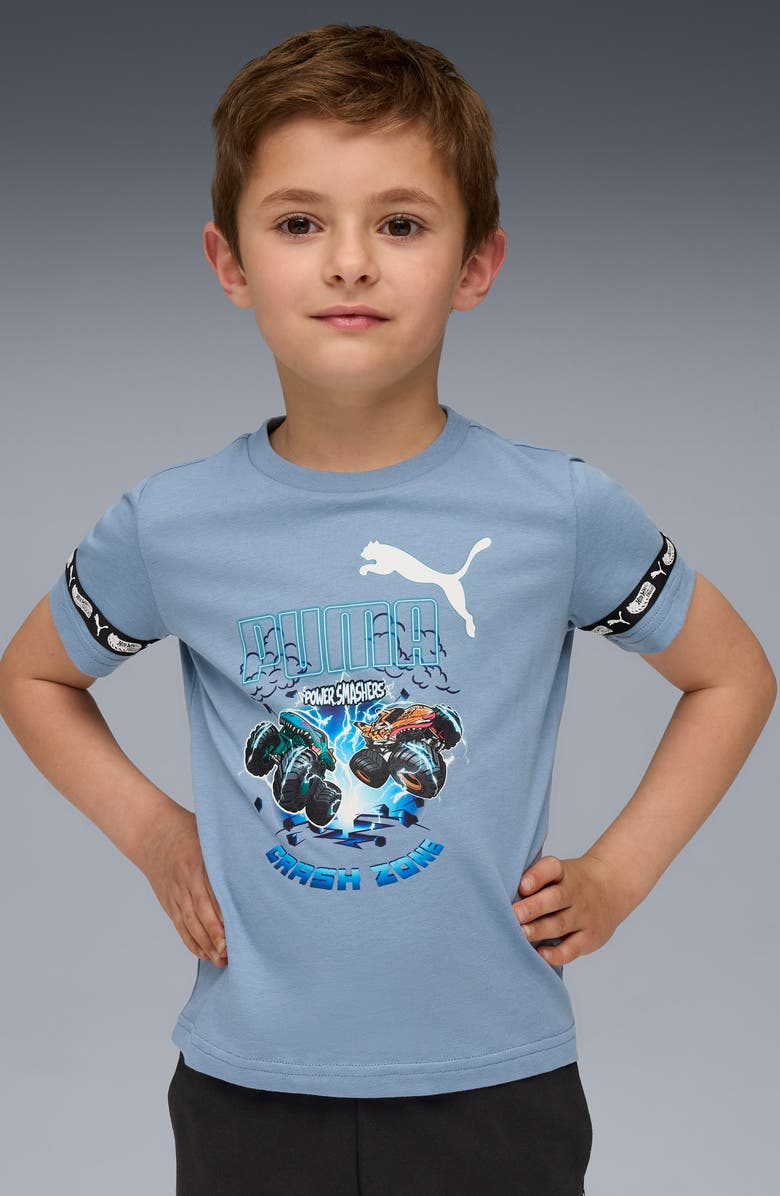 PUMA x Hot Wheels Kids' Cotton Graphic T-Shirt, Alternate, color, Cool Blue