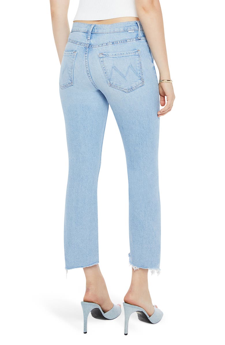 MOTHER The Insider Seamed Frayed Crop Straight Leg Jeans, Alternate, color, Lets Get It Together