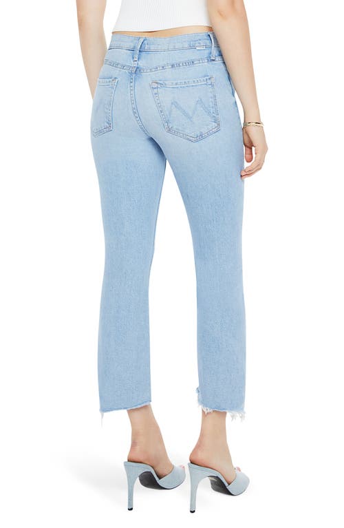 Mother The Insider Seamed Frayed Crop Straight Leg Jeans