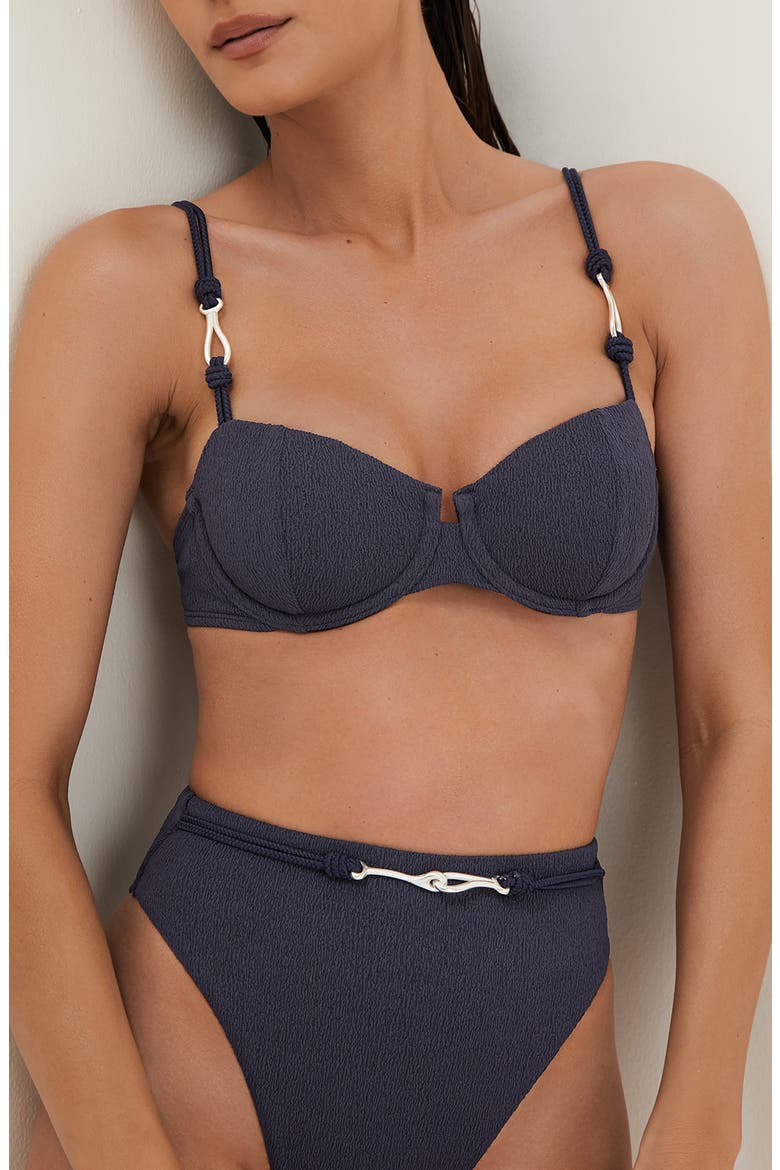 Firenze Alba High Waist Bikini Bottoms, Alternate, color, BLUE