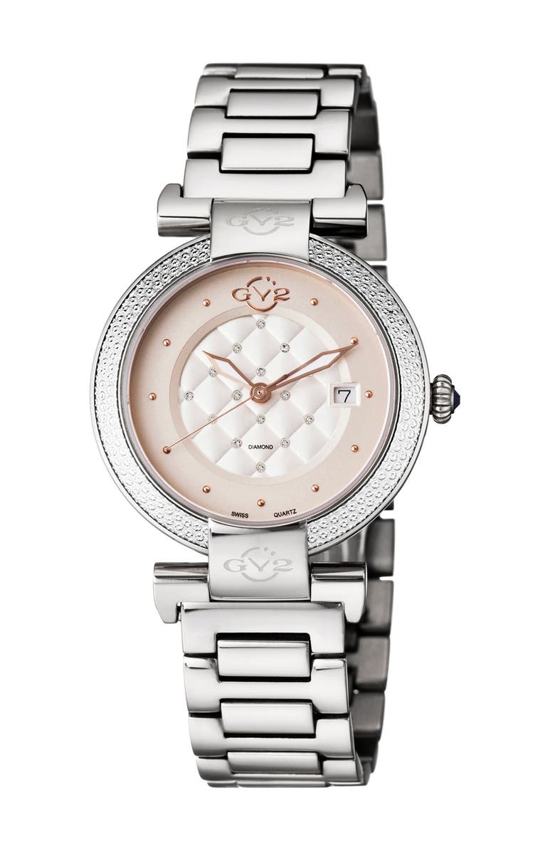 GV2 Women's Berletta Diamond Bracelet Watch, 37mm - 0.004 ctw, Main, color,