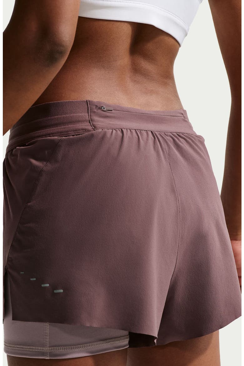 Swift Dri-FIT Mid-Rise 2-in-1 Running Shorts, Alternate, color, TATTOO/ LIGHT VIOLET