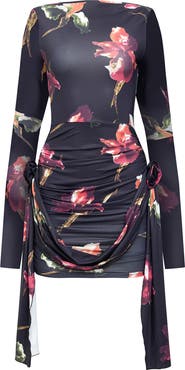 LIONESS Glory Floral Long Sleeve Minidress